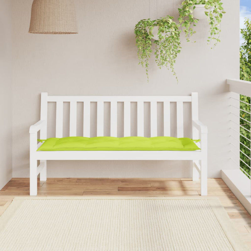 Afbeelding laden in galerijviewer, Vidaxl tuinbankkussen 150x50x7 cm oxford stof heldergroen
