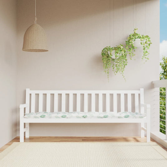 Vidaxl tuinbankkussen bladpatroon 200x50x7 cm stof