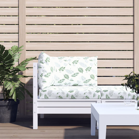 Vidaxl palletkussens 3 st bladpatroon oxford stof