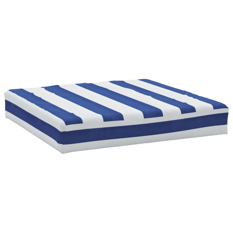 Load image into Gallery viewer, Vidaxl palletkussen gestreept 60x60x8 cm oxford stof blauw en wit
