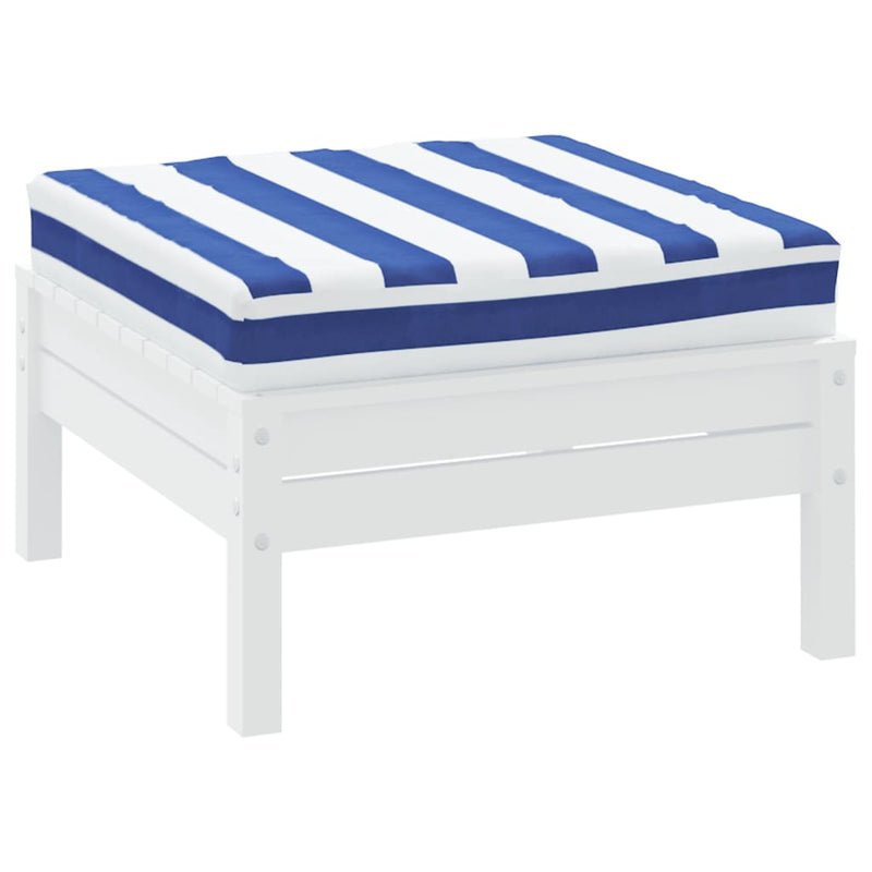 Load image into Gallery viewer, Vidaxl palletkussen gestreept 60x60x8 cm oxford stof blauw en wit
