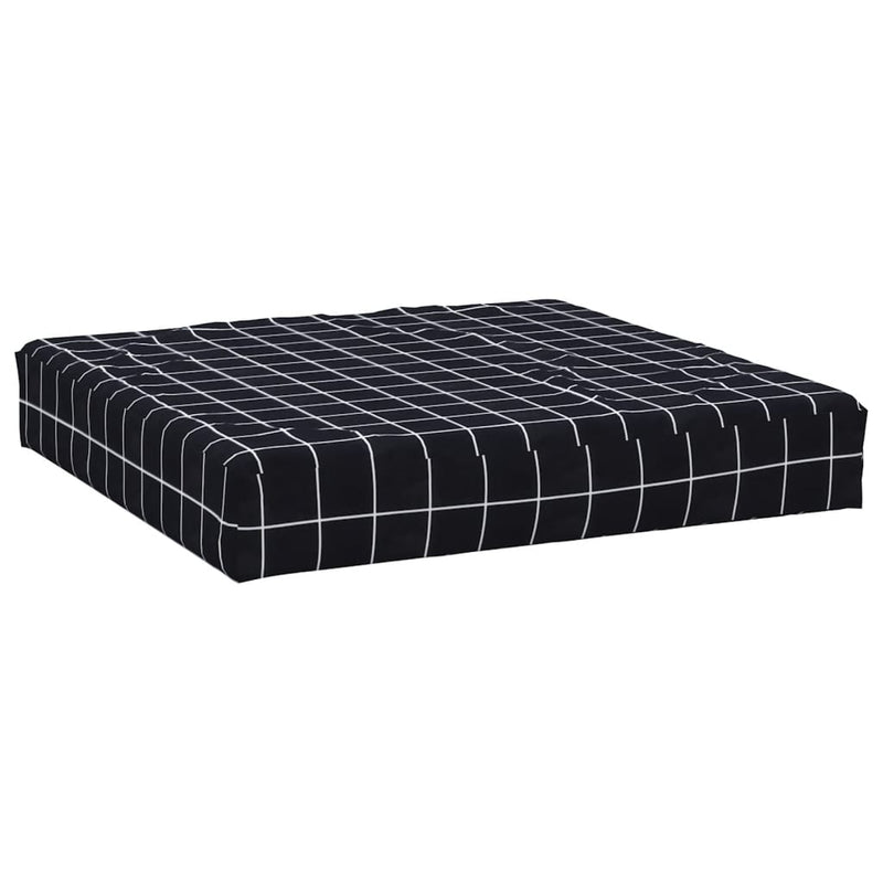 Load image into Gallery viewer, Vidaxl palletkussen geruit 60x60x8 cm oxford stof zwart
