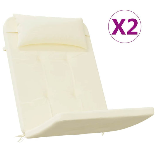 Vidaxl stoelkussens 2 st adirondack oxford stof crèmekleurig