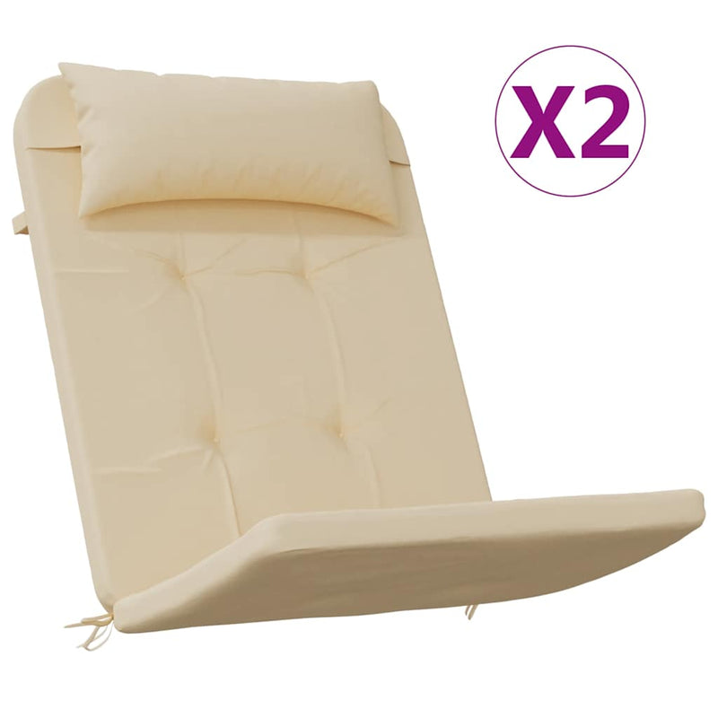Afbeelding laden in galerijviewer, Vidaxl stoelkussens 2 st adirondack oxford stof beige
