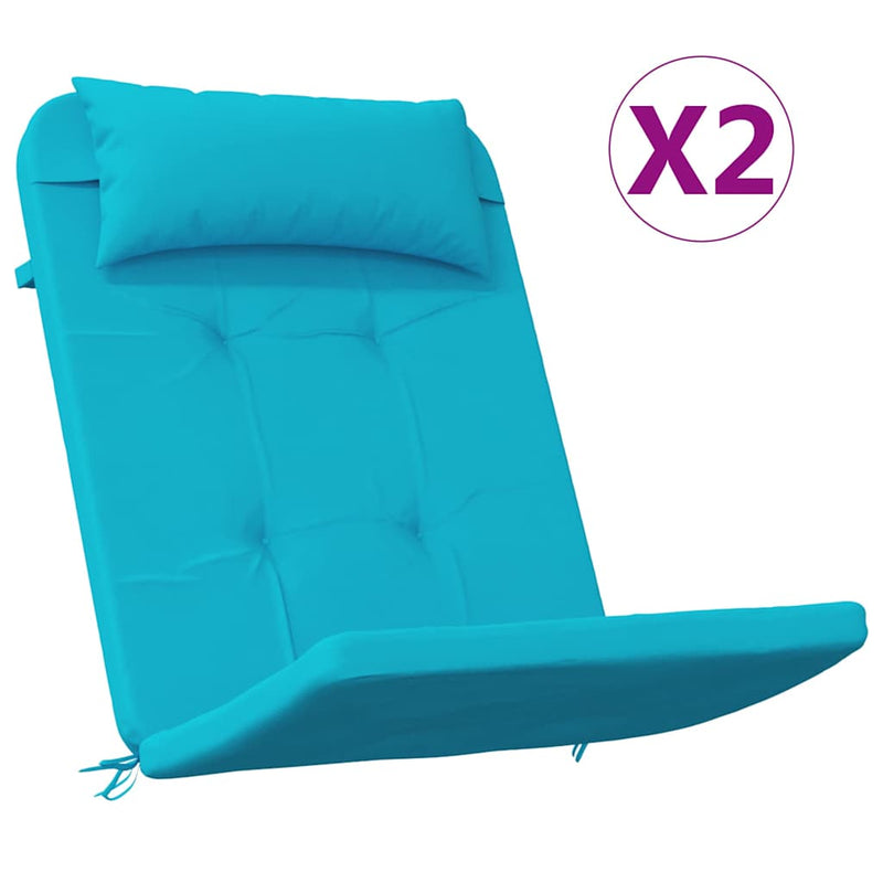 Afbeelding laden in galerijviewer, Vidaxl stoelkussens effen 2 pcs turquoise 58 x 77 x 4,5 cm oxford stof
