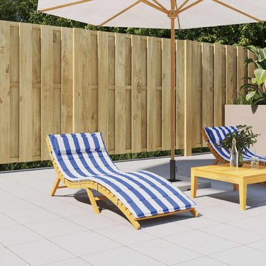 Vidaxl ligbedkussen gestreept 180x60x4 cm oxford stof blauw en wit