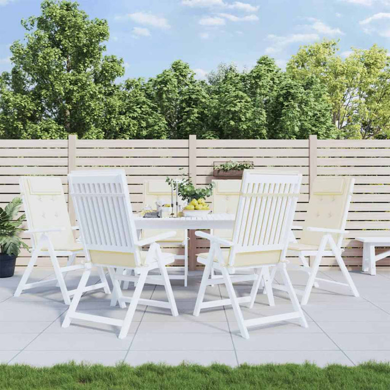 Load image into Gallery viewer, Vidaxl stoelkussens 6 st hoge rug oxford stof crèmekleurig
