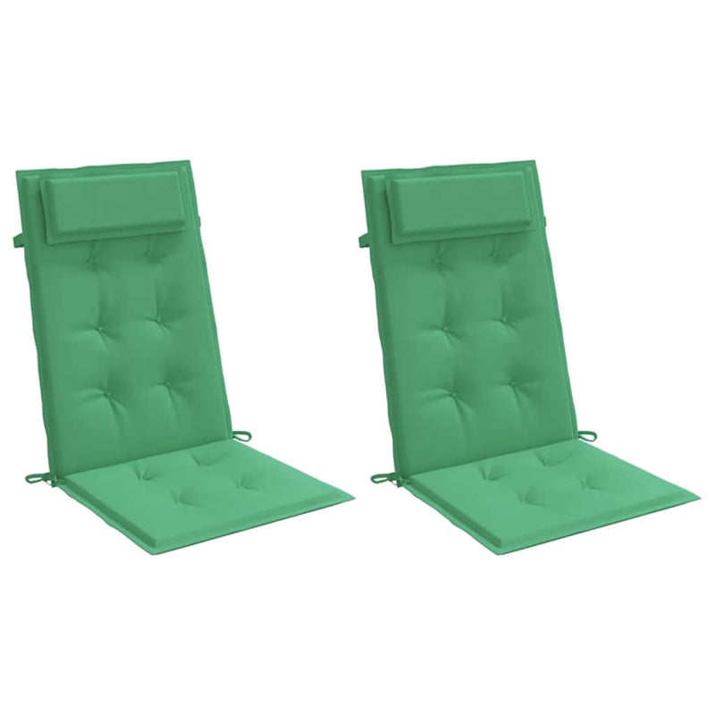 Load image into Gallery viewer, Vidaxl stoelkussens 2 st hoge rug oxford stof groen

