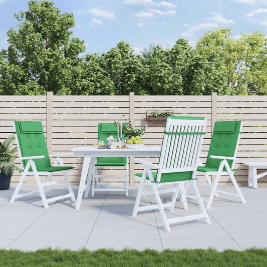 Vidaxl stoelkussens 4 st hoge rug oxford stof groen