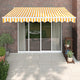 Vidaxl uitschuifbare luifel geel met witte frame 3,5 x 2,5 m