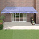 Vidaxl luifel automatisch uitschuifbaar 5x3 m blauw en wit