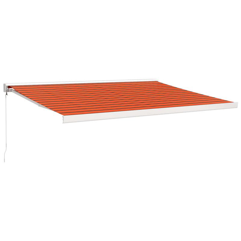 Load image into Gallery viewer, VidaXL Luifel uittrekbaar 4,5x3 m stof en aluminium oranje en bruin
