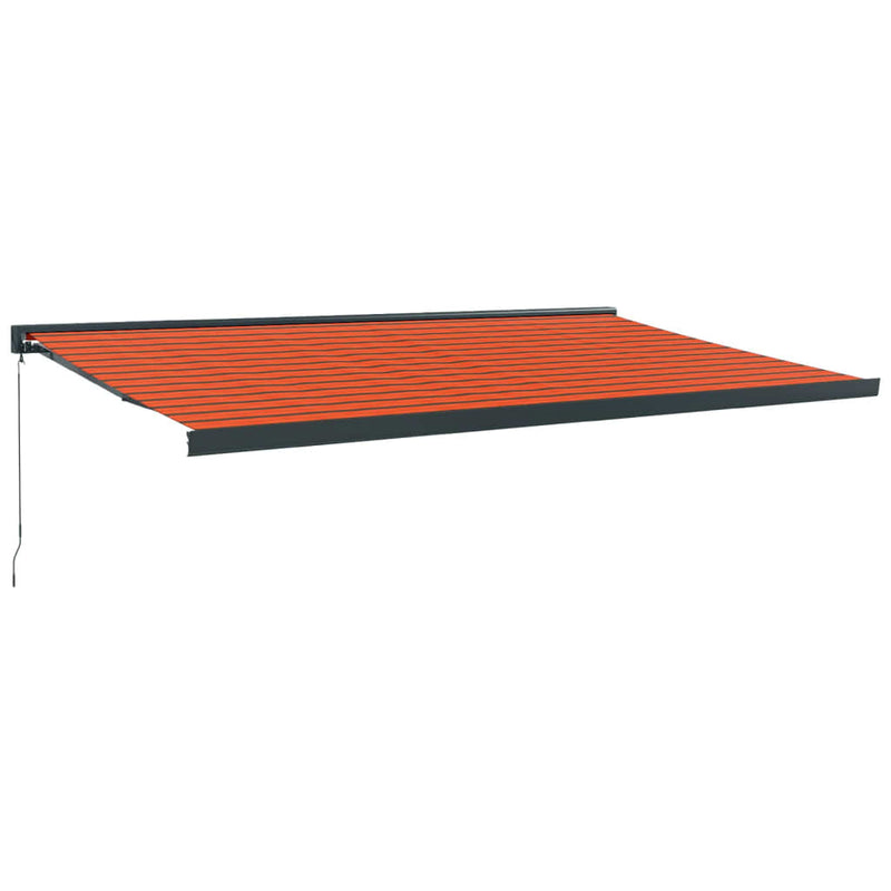 Load image into Gallery viewer, VidaXL Luifel uittrekbaar 5x3 m stof en aluminium oranje en bruin
