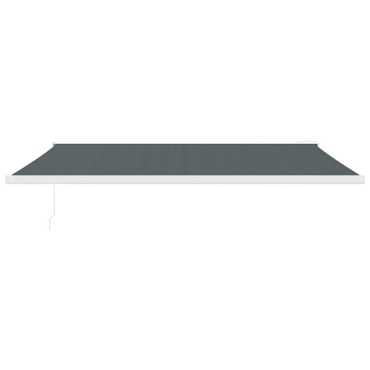 VidaXL Luifel uittrekbaar 5x3 m stof en aluminium antracietkleurig