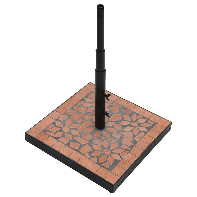 Load image into Gallery viewer, Vidaxl parasolvoet vierkant 12 kg terracottakleurig
