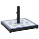 Vidaxl parasolvoet vierkant 12 kg blauw en wit