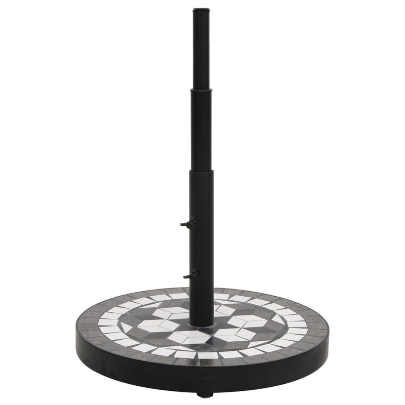 Load image into Gallery viewer, Vidaxl parasolvoet rond 12 kg zwart en wit
