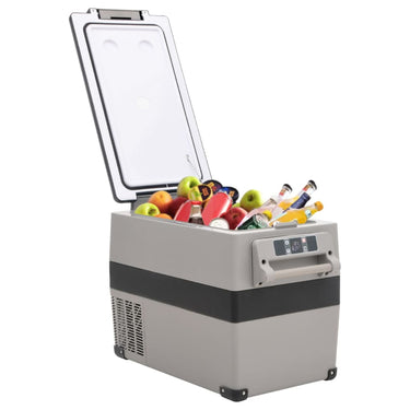 Vidaxl koelbox met handvat 55 l pp pe zwart en grijs