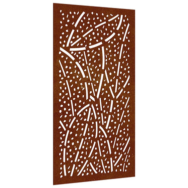 Vidaxl wanddecoratie tuin bladontwerp 105x55 cm cortenstaal