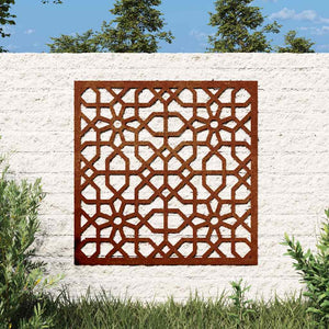 Vidaxl wanddecoratie tuin moors ontwerp 55x55 cm cortenstaal