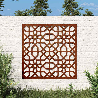 Vidaxl wanddecoratie tuin moors ontwerp 55x55 cm cortenstaal