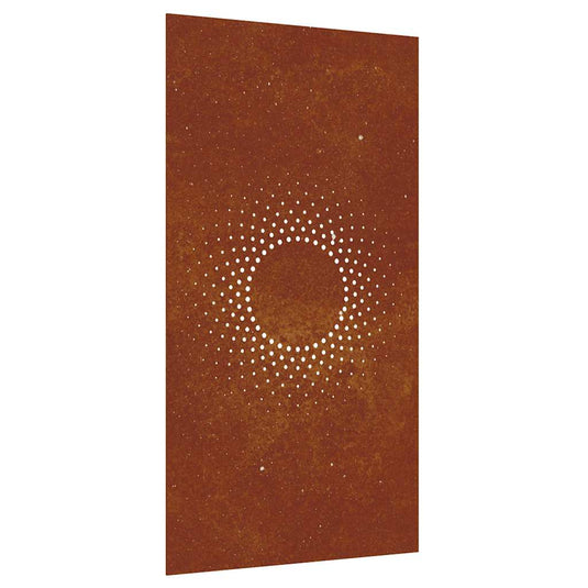 Vidaxl wanddecoratie tuin zonontwerp 105x55 cm cortenstaal