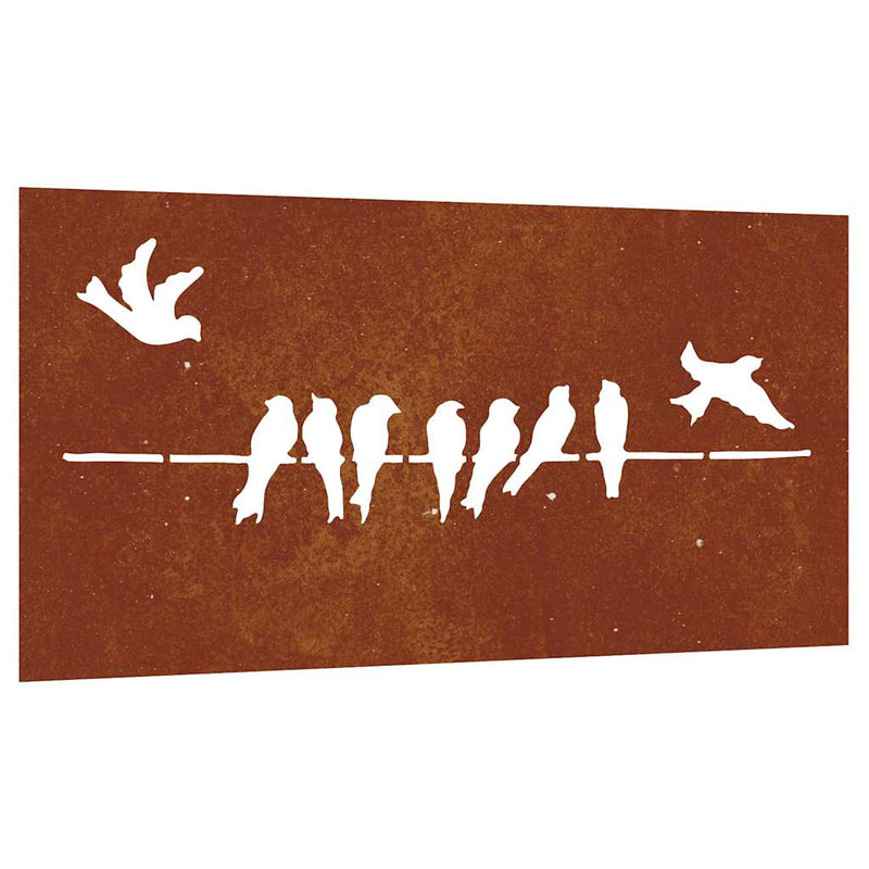 Afbeelding laden in galerijviewer, Vidaxl wanddecoratie tuin vogelontwerp 105x55 cm cortenstaal
