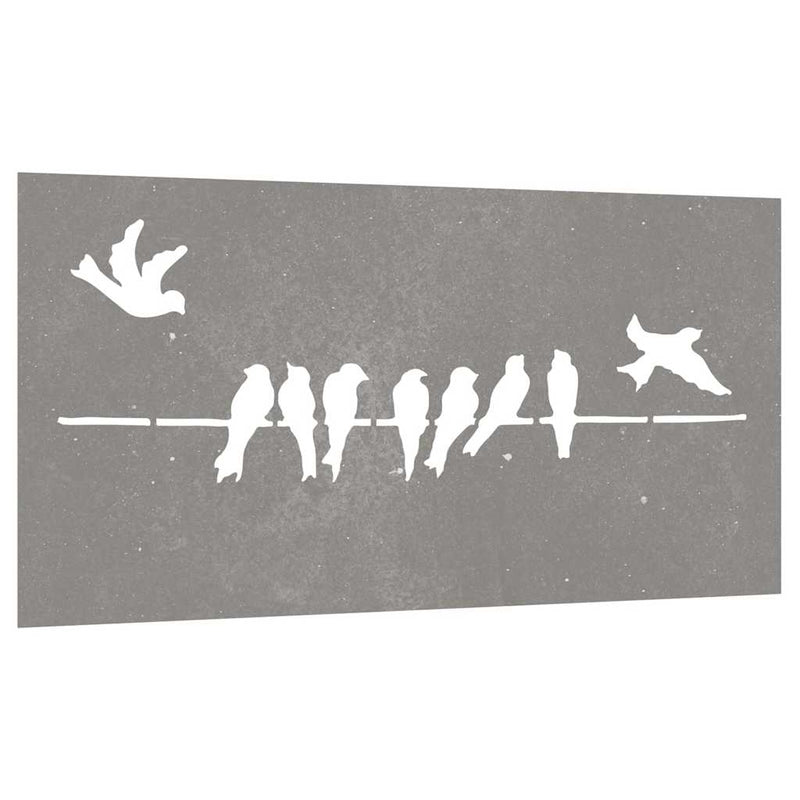 Afbeelding laden in galerijviewer, Vidaxl wanddecoratie tuin vogelontwerp 105x55 cm cortenstaal
