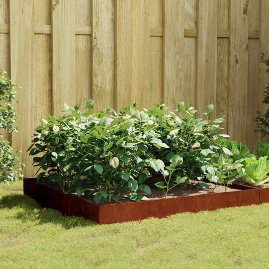 Vidaxl plantenbak verhoogd 100x100x26 cm cortenstaal