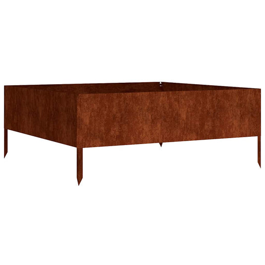 Vidaxl plantenbak verhoogd 100x100x41 cm cortenstaal