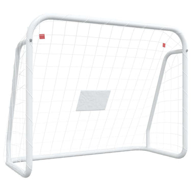 Vidaxl voetbaldoel met net 125x96x60 cm staal en polyester wit