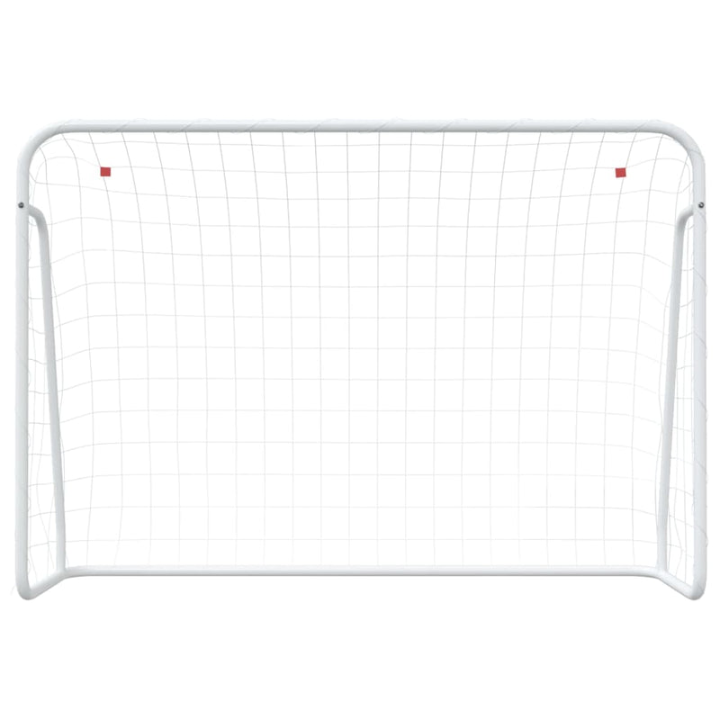 Load image into Gallery viewer, Vidaxl voetbaldoel met net 214x75x152 cm staal en polyester wit
