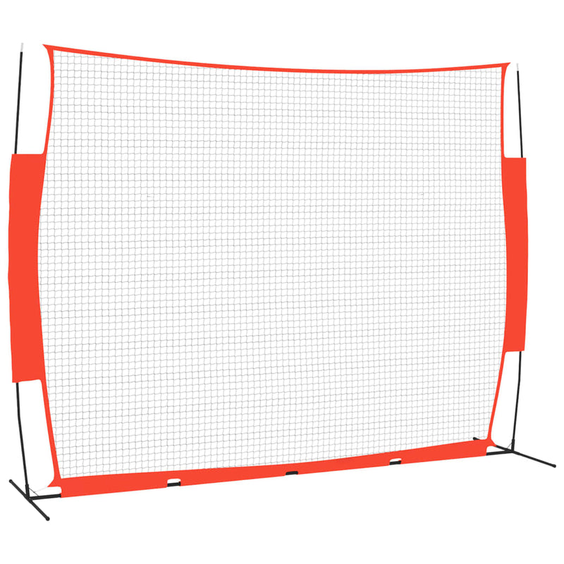 Load image into Gallery viewer, Vidaxl honkbalnet draagbaar 369x107x271 cm staal polyester rood zwart
