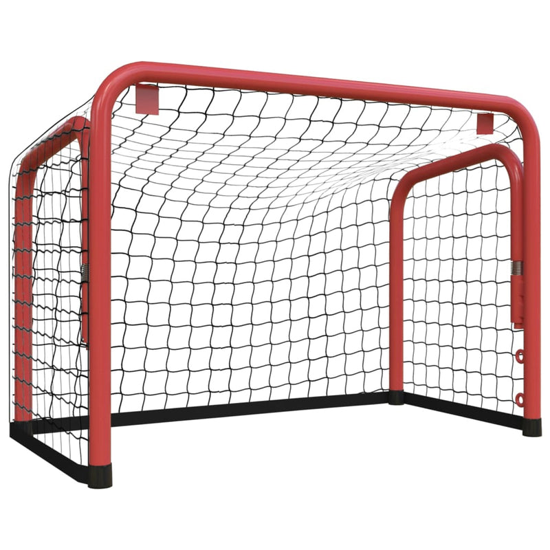 Load image into Gallery viewer, VidaXL Hockeydoel met net 68x32x47 cm staal en polyester rood en zwart
