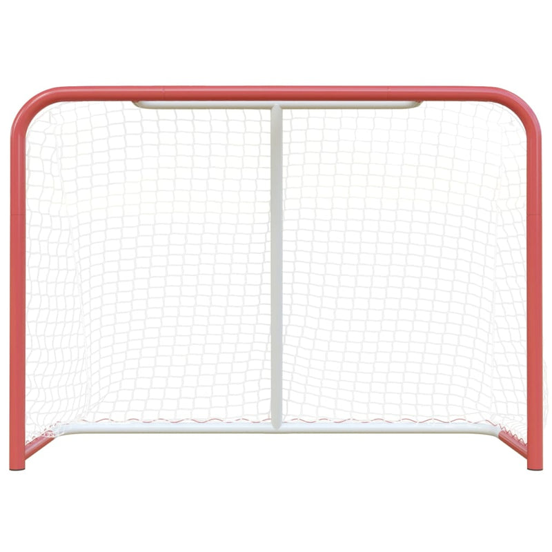 Load image into Gallery viewer, Vidaxl hockeydoel met net 153x60x118 cm staal en polyester rood en wit
