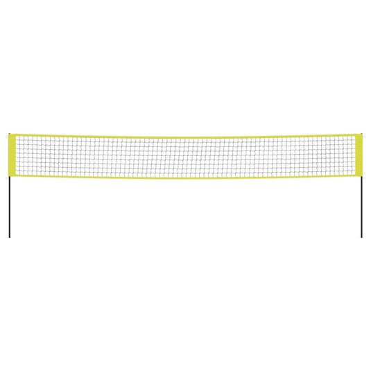 Vidaxl volleybalnet 823x244 cm pe-stof geel en zwart