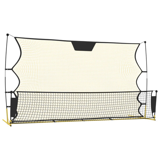 Vidaxl voetbal reboundnet 183x85x120 cm polyester zwart en geel
