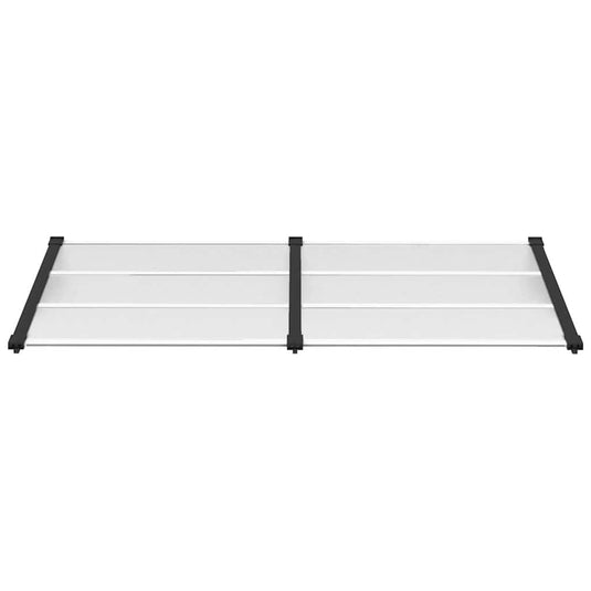 Vidaxl deurluifel 199x90 cm polycarbonaat zwart en transparant
