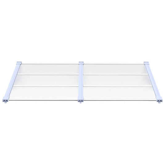 Vidaxl deurluifel 152,5x90 cm polycarbonaat grijs en transparant