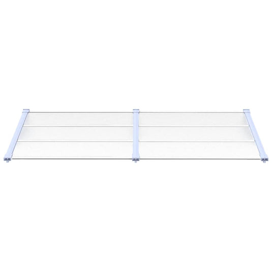 Vidaxl deurluifel 199x90 cm polycarbonaat grijs en transparant