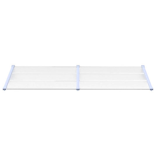 Vidaxl deurluifel 239x90 cm polycarbonaat grijs en transparant