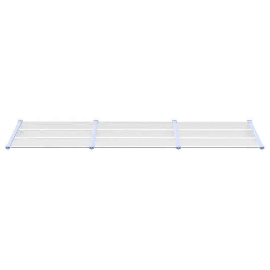 Vidaxl deurluifel 297,5x90 cm polycarbonaat grijs en transparant