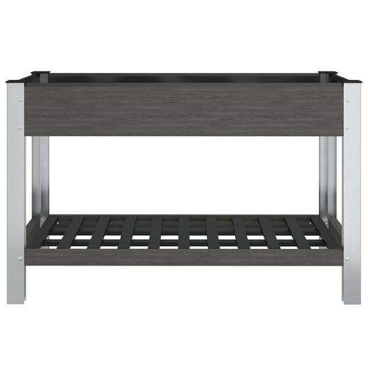 Vidaxl plantenbak verhoogd met schap 120x50x75 cm hkc grijs