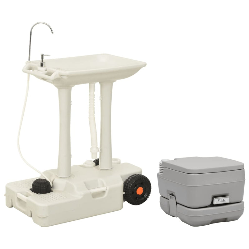 Load image into Gallery viewer, VidaXL Campingtoilet en wasbak draagbaar
