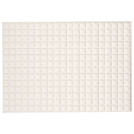 Vidaxl verzwaringsdeken 137x200 cm 10 kg stof lichtcrèmekleurig