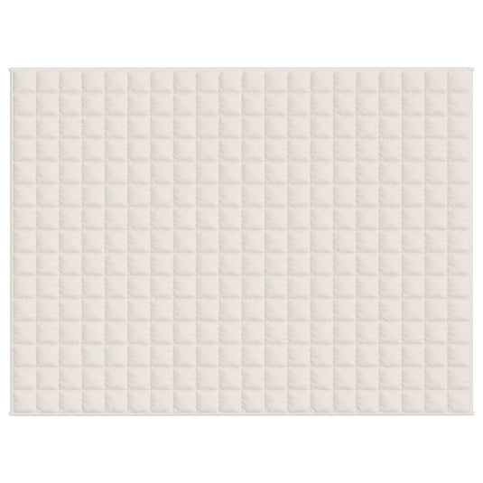 Vidaxl verzwaringsdeken 152x203 cm 7 kg stof lichtcrèmekleurig