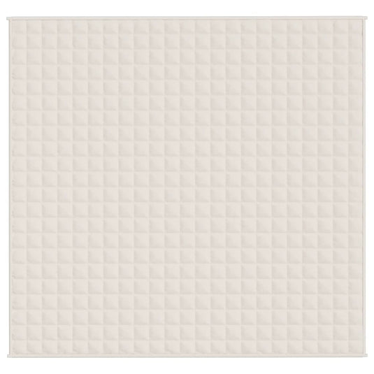 Vidaxl verzwaringsdeken 220x240 cm 15 kg stof lichtcrèmekleurig