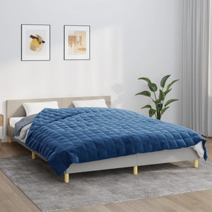 Vidaxl verzwaringsdeken 220x230 cm 15 kg stof blauw
