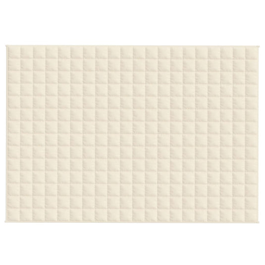 Vidaxl verzwaringsdeken 137x200 cm 6 kg stof lichtcrèmekleurig