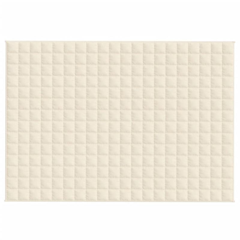 Load image into Gallery viewer, Vidaxl verzwaringsdeken 140x200 cm 10 kg stof lichtcrèmekleurig
